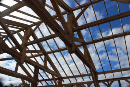 Timber Framers Gather to Construct Public Pavilion Image
